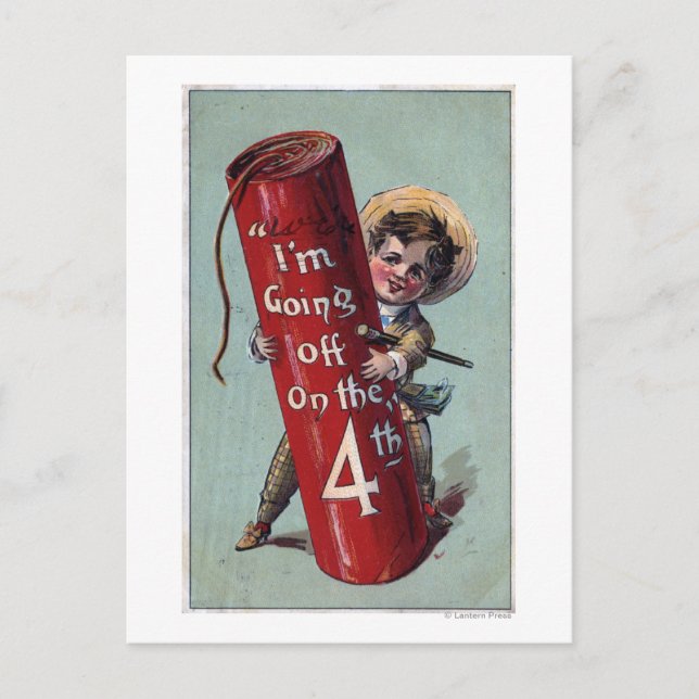 Jag går ut på fjärde numret 1 vykort (Framsida)