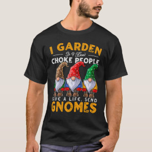 Jag Garden skickar Gnomes Gnome Hat Women Manar T Shirt