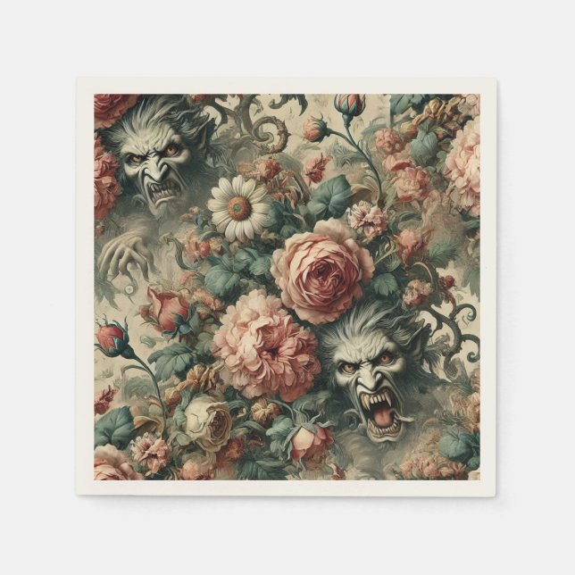 Jag gav den Bett - gotiic Victorian Pappersservett (Framsidan)