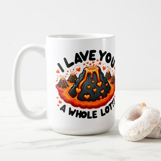 Jag gav dig en hel massa Cute Volcano Kärlek Kaffemugg (Med munk)