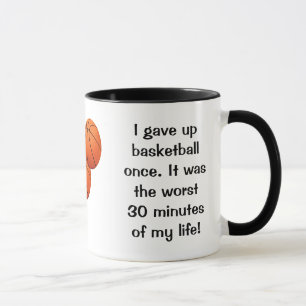 Jag gav upp Basketball Gång Mugg