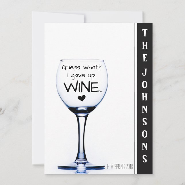 Jag gav upp Vin-meddelande om Gravid Meddelande (Framsida)