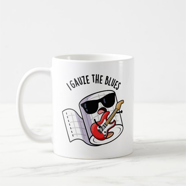 Jag Gazar Blues Roligt Första Hjälpen Skämt Kaffemugg (Vänster)