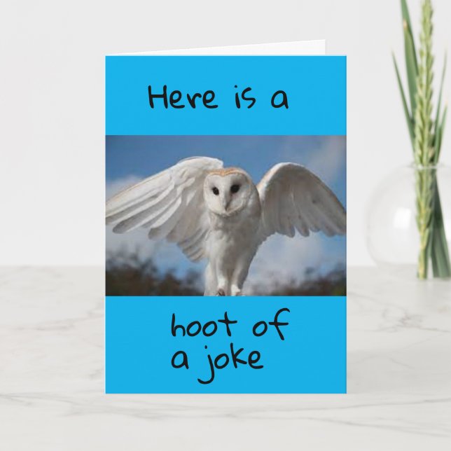 JAG "GE A HOOT" DU HAR EN GRATTIS PÅ FÖDELSEDAGEN KORT (Framsida)