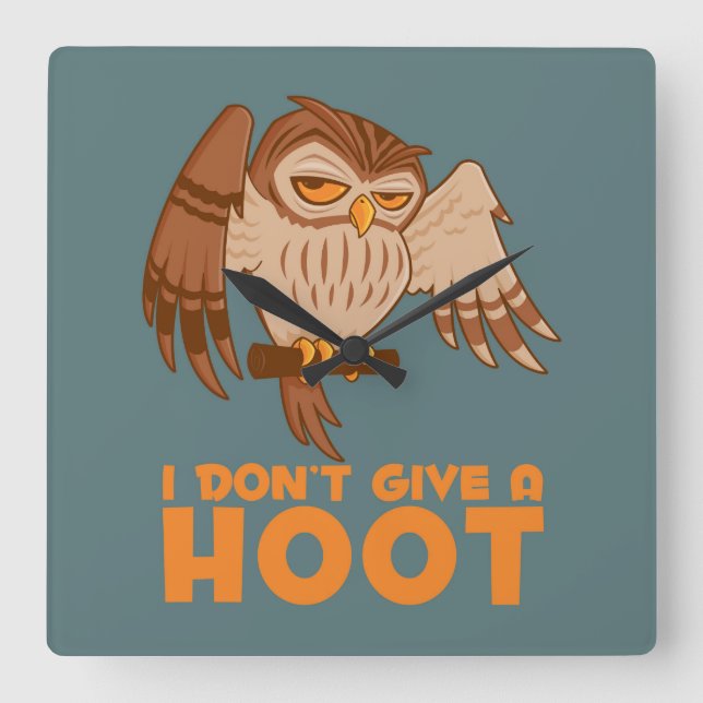 Jag Ge A Hoot Uggla Fyrkantig Klocka (Framsida)