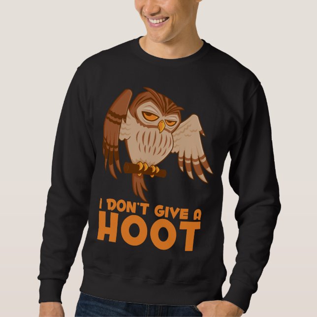 Jag Ge A Hoot Uggla Lång Ärmad Tröja (Framsida)