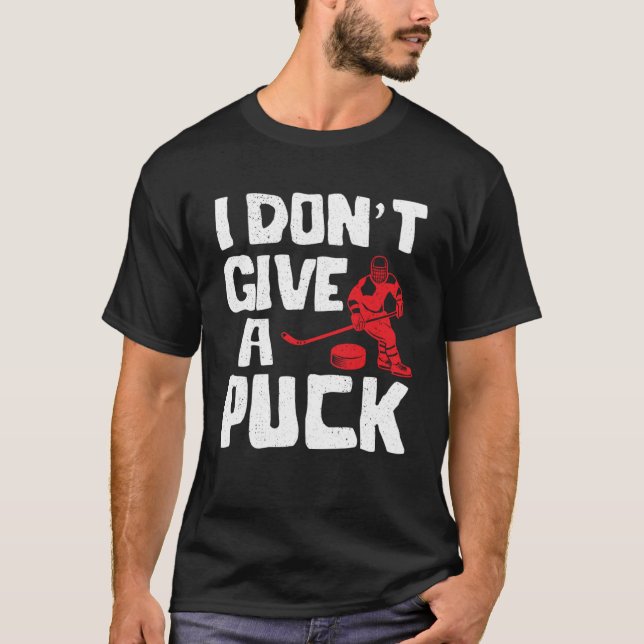 Jag Ge A Puck Hockey Puck Collectors T Shirt (Framsida)