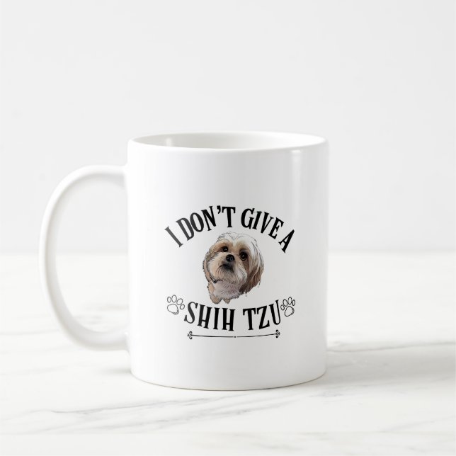 Jag Ge A Shih Tzu/ Hund älskare Kaffemugg (Vänster)