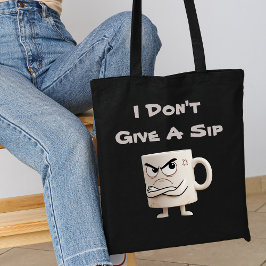 "Jag Ge a Sip" Grumpy Mugg Tygkasse
