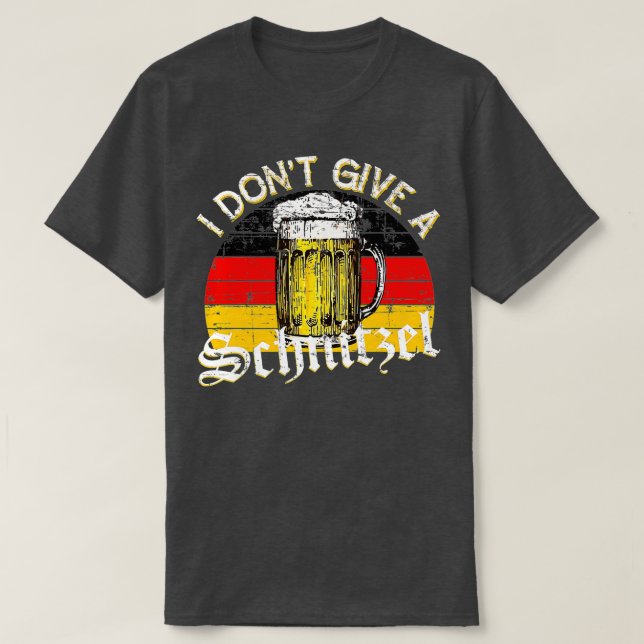 Jag Ge inte en Schnitzel-Oktoberfest Tyskland Flag T Shirt (Design framsida)