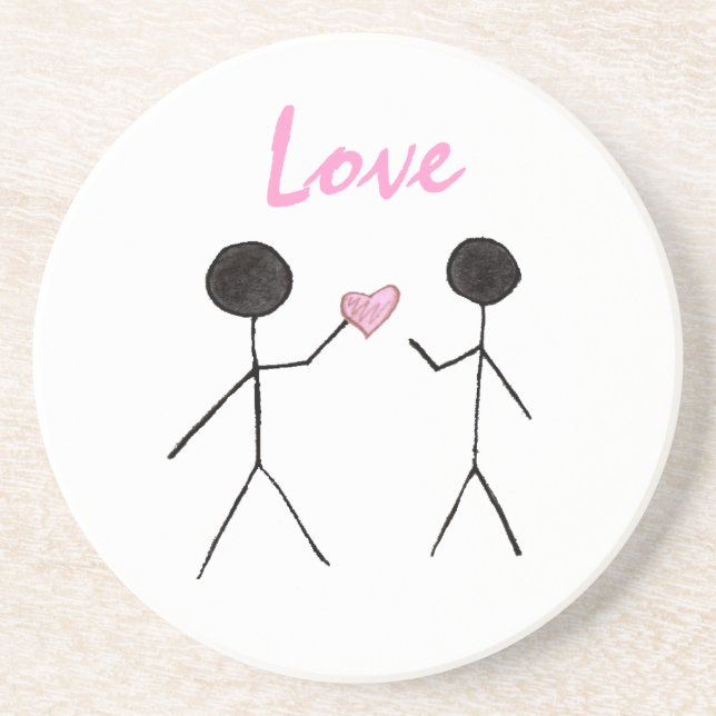 Jag Ge mitt hjärta Coster Underlägg Sandsten (Framsidan)