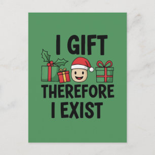 Jag Ger Gåvor Därför Existerar Jag Jul Vykort