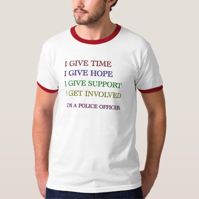 JAG GER I-förmiddagen EN POLIS T-shirt (Framsida)