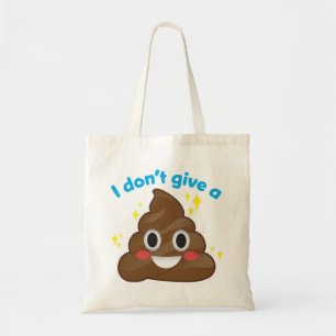 Jag ger inte en lycklig PoopgnistraEmoji toto Tygkasse