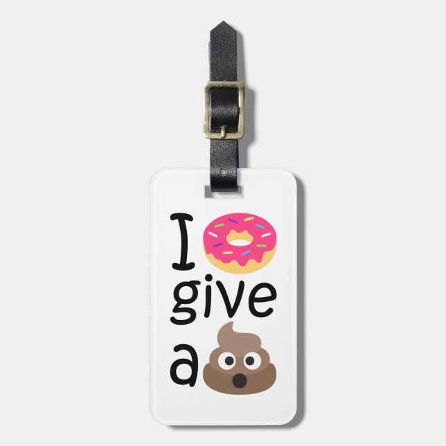 Jag ger inte ge en poop emoji bagagebricka (Vertikal Framsida)