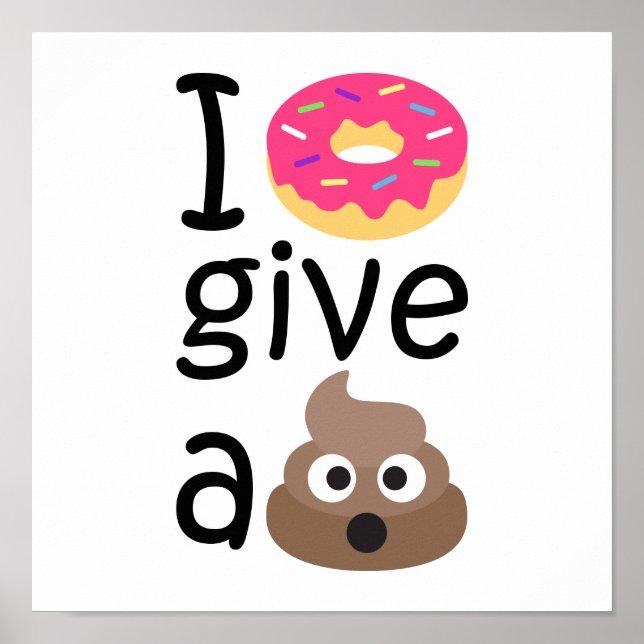 Jag ger inte ge en poop emoji poster (Framsidan)
