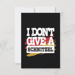 Jag Ger Inte Schnitzel Oktoberfest Tyska Flaggan Kort