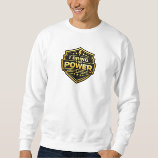 Jag ger kraften Licensierad Farlig Guldbadge Lång Ärmad Tröja