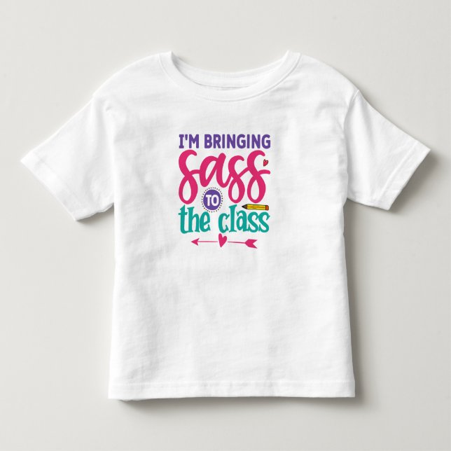Jag ger Sass till klass Kindergarten Preschool T Shirt (Framsida)