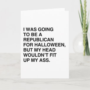 JAG GICK ATT VARA EN REPUBLIKAN FÖR HALLOWEEN KORT