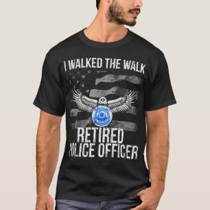 Jag gick avgick polisen för gå flagga t shirt