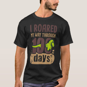 Jag gick igenom 100 dagar med School Dinosau T Shirt