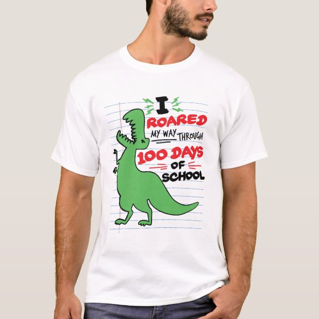 Jag gick igenom 100 dagars skoldoft t shirt (Framsida)