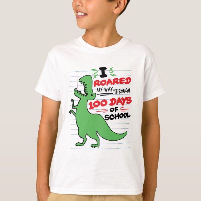 Jag gick igenom 100 dagars skoldoft t shirt (Framsida)