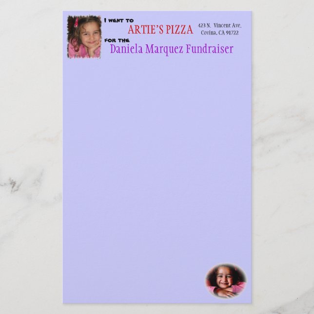 Jag gick till Arties. Brevpapper (Framsida)