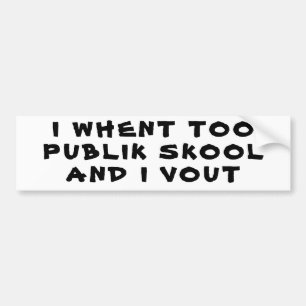 Jag gick till kommunal skola, och jag röstar bildekal