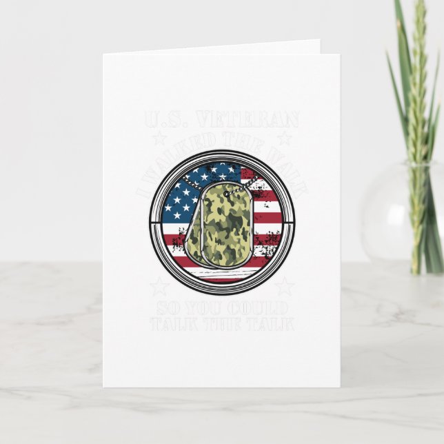 Jag Gick Väg Militära Veteran Pension Kort (Framsida)