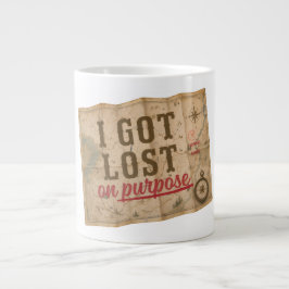 Jag Gick Vilse Med Flit Vintagekarta Jumbo Mugg