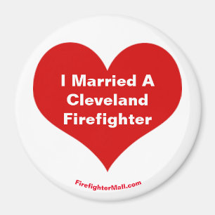 Jag gifte mig med en Cleveland Firefighter-magnet Magnet
