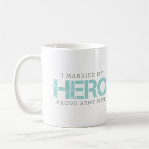 Jag gifte mig med min Hero - arméfru Kaffemugg