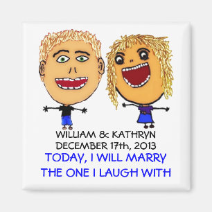 Jag gifter mig med min bästa vän Tecknad Magnet