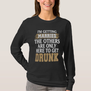 Jag gifter mig rolig berusad svensexeparty present t shirt