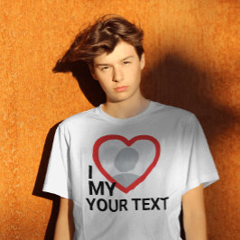 Jag gillar anpassadets fototextskjortor t shirt
