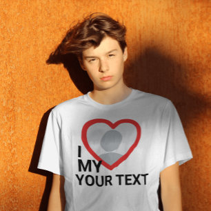 Jag gillar anpassadets fototextskjortor t shirt