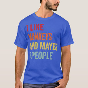 Jag gillar apor kanske 3 personer t shirt
