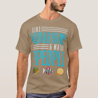 Jag gillar Aquarium kanske 3 personer som håller k T Shirt