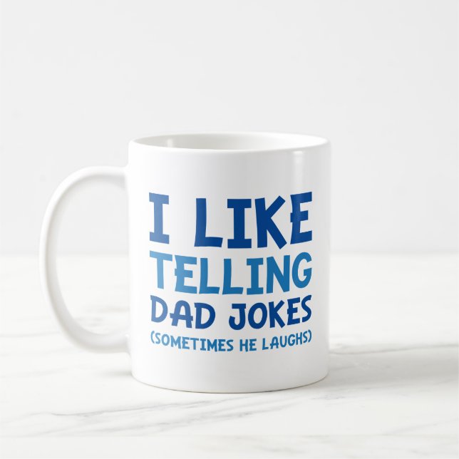 Jag Gillar Att Berätta Pappaskämt Kaffemugg (Vänster)