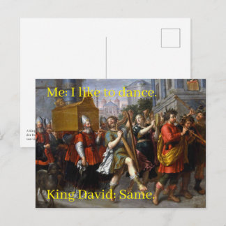 Jag gillar att dansa. Kung David av Pieter van Lin Vykort