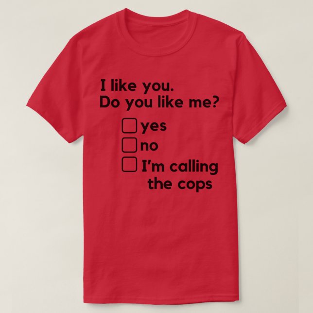 Jag gillar att du gillar mig.. t shirt (Design framsida)