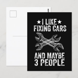 Jag Gillar Att Fixa Bilar Och Kanske 3 Personer Ro Vykort