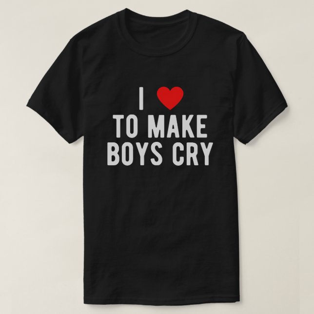 Jag gillar att Kärlek gör att boys Gråter roligt T Shirt (Design framsida)