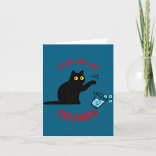 Jag gillar att min is är krossad rolig katt knuffa kort