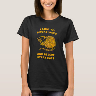 Jag Gillar Att Röka Gräs Och Rädda Katter THC Ston T Shirt