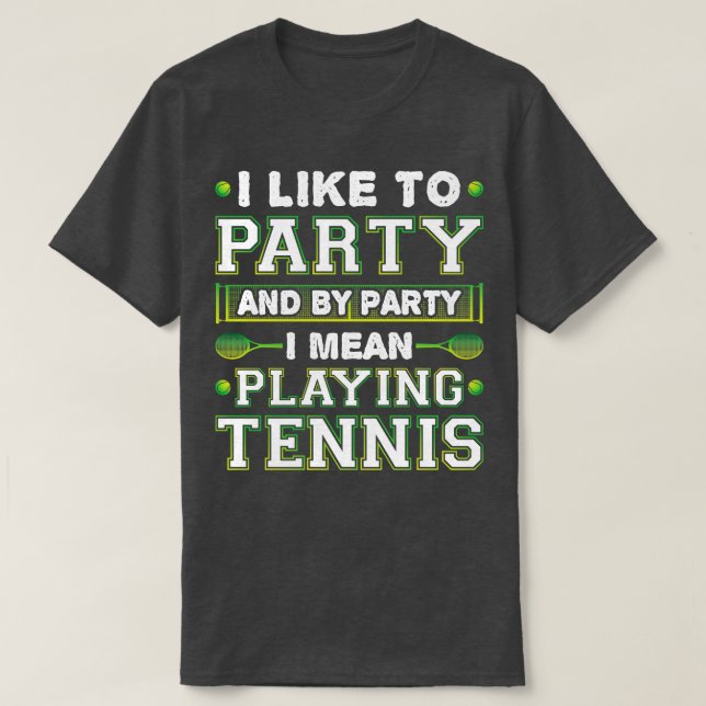 Jag gillar att spela tennis t shirt (Design framsida)