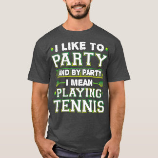 Jag gillar att spela tennis t shirt