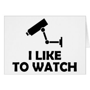 Jag Gillar Att Titta På CCTV Video Kamera Inspelni Hälsningskort